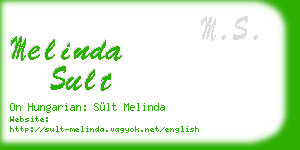 melinda sult business card
